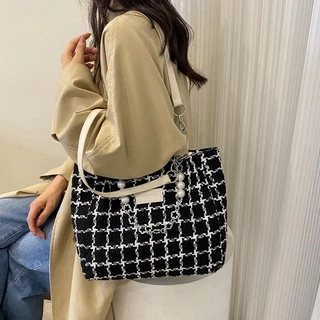 [CÓ HÀNG SẴN] Túi Tote nữ vải dạ phối quai ngọc xinh xắn