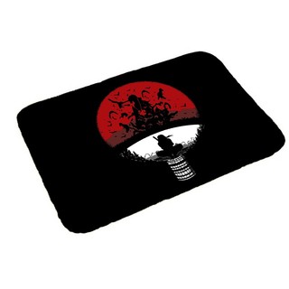 Anime Nhật Bản Kakashi Sasuke Naruto Itachi Sasuke Akatsuki Clouds Logo In Flannel Thảm lót cửa chùi chân cho phòng tắm Nhà bếp Thảm lối vào Trang trí nội thất Thảm trải sàn chống trượt 60x40cm