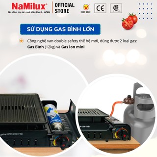 Bếp Nướng Tích Nhiệt NaMilux GM3053PF Size Lớn│BBQ, Camping, Dã Ngoại│Vỉ Chống Dính Teflon Whitford│Hàng Chính Hãng