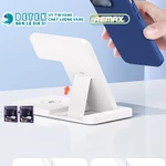 Đế sạc không dây Cao Cấp 3 in 1 Remax RP-W60 RP-W53 tích hợp đèn LED 15W Sạc Nhanh Không Dây Kiêm Giá Đỡ Điện Thoại — ảnh 1