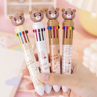 Bút Gel Bi Bấm Nhiều Màu Cute Hình Gấu Văn Phòng Phẩm Dễ Thương VPB15