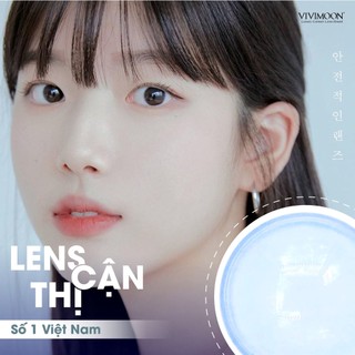 Kính áp tròng cận trong suốt 3 tháng không giãn chống ánh sáng xanh chất liệu cao cấp Vivimoon (Giá 01 chiếc)