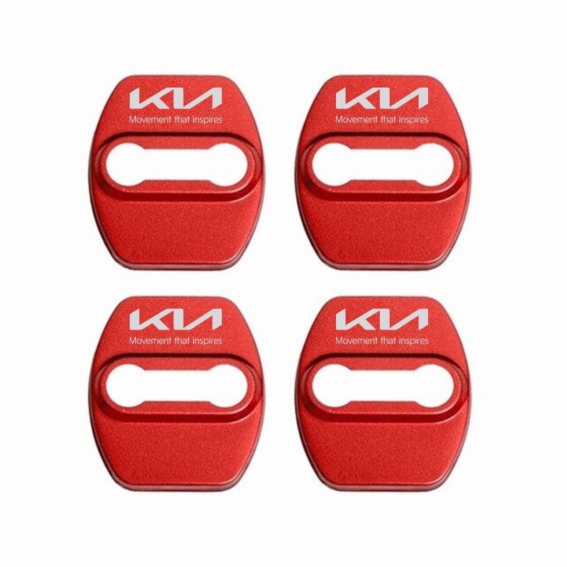 Bộ 4 Vỏ Bọc Khóa Cửa Xe Hơi Bằng Thép Không Gỉ Cho Kia Morning Seltos K2 K3 K5 Carens XCeed Forte Cerato Soluto Sportage Picanto RIO Carnival sorento