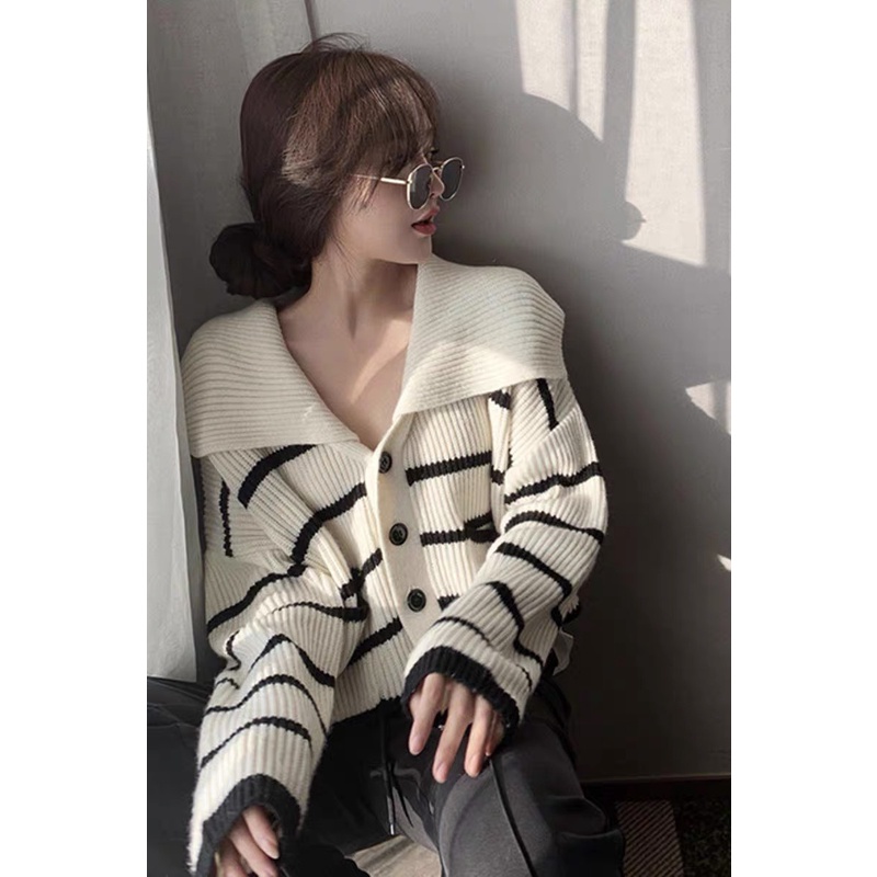 [ HÀNG TỰ CHỤP] Áo HAMEN len cardigan nữ dài tay kiểu dáng croptop ulzzang dễ thương