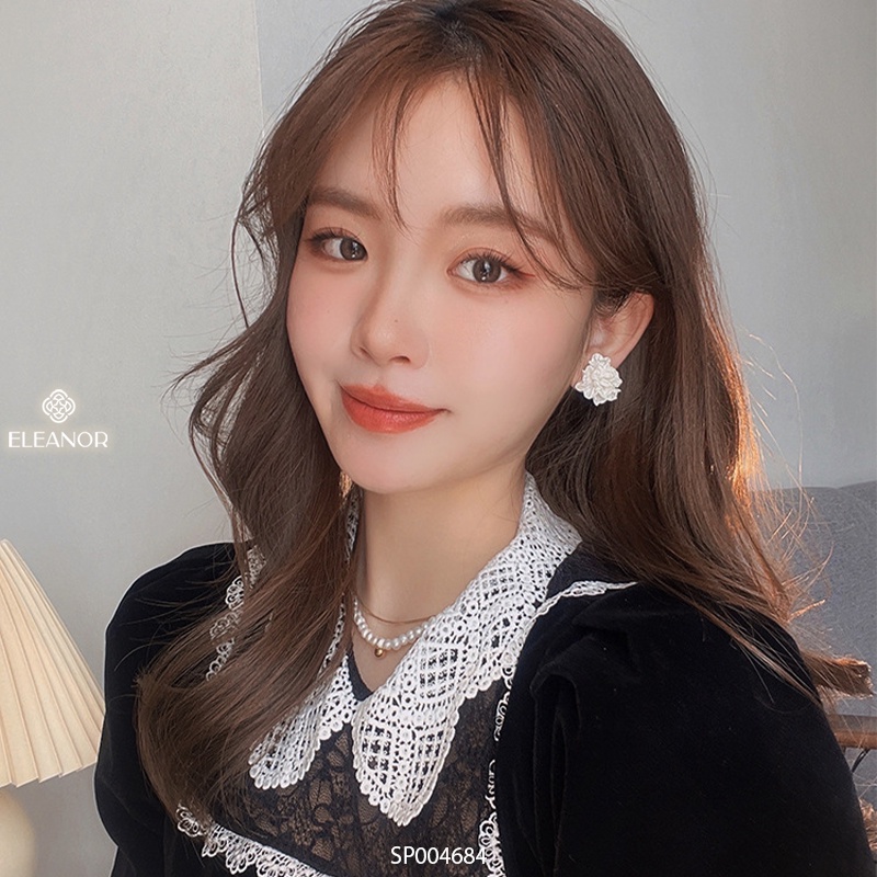 Bông tai nữ chuôi bạc 925 Eleanor Accessories hình hoa khuyên tai cô dâu phụ kiện trang sức 4684