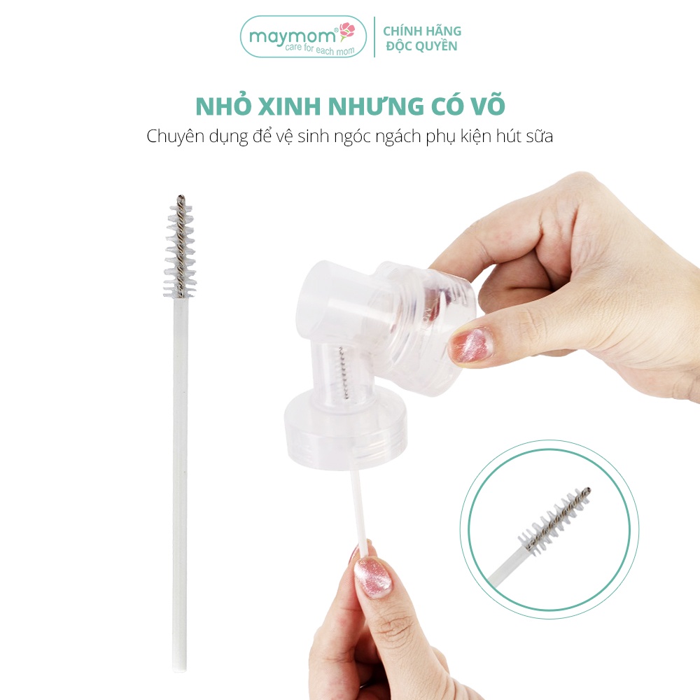 Ảnh Cọ Phụ Kiện Maymom, Vệ Sinh Cổ Nối Phễu Hút Sữa, Chuyên Dụng Cho Việc Vệ Sinh Những Ngóc Ngách Nhỏ (1 cái) 4