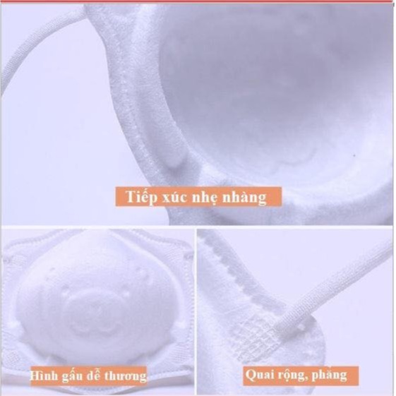 Set 3 khẩu trang gấu cho bé Uni Mask có điều chỉnh dây, khẩu trang trẻ em sơ sinh đến 3 tuổi mesocshop