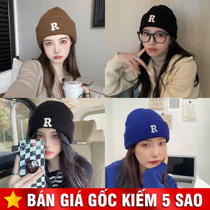 Mũ Len Chữ R Nam Nữ Nón Len Mùa Đông P2200 | Shopee Việt Nam