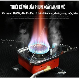 Bếp ga du lịch mini [TẶNG DÂY DẪN GA ] dã ngoại gấp gọn đa năng tiện lợi, có van điều chỉnh ga cao