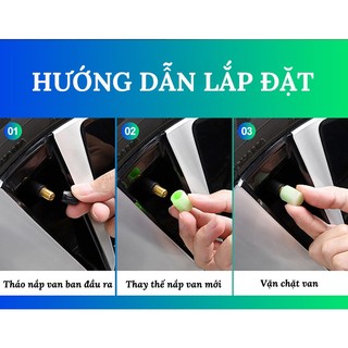 Bộ 4 Nắp Van Bánh Xe Dạ Quang Phát Sáng, Bằng Nhựa ABS, Chống Nước, Chống Bụi Ô Tô VERSION 2 CarZone