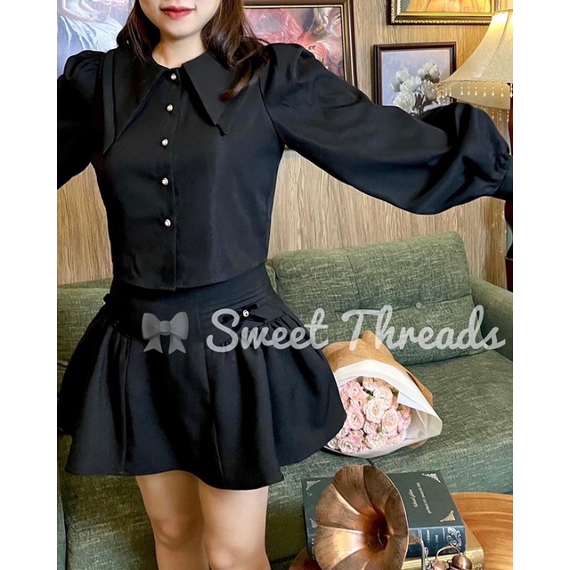 Áo sơ mi Laura shirt by Sweet Threads 2 màu đen - trắng