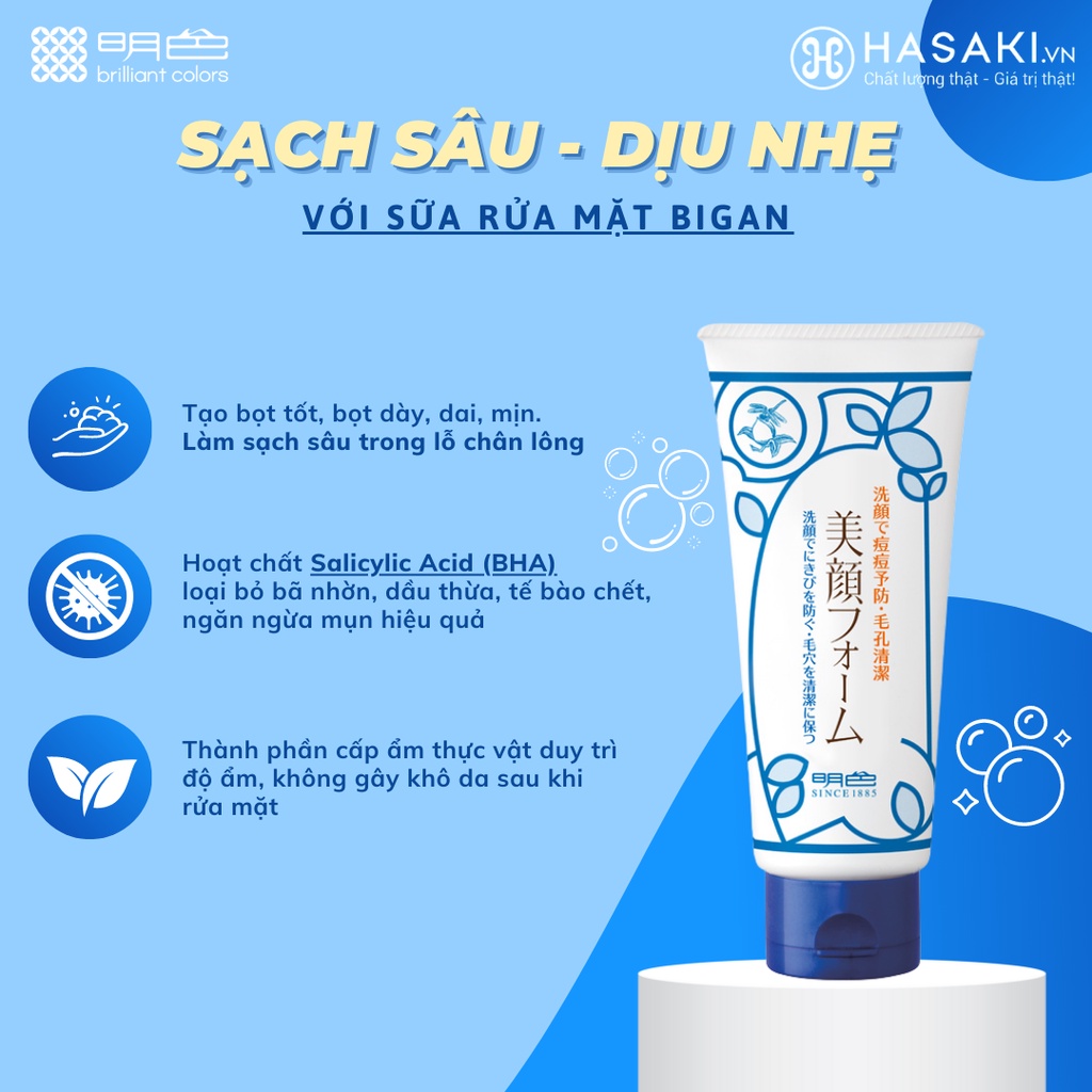 Ảnh Sữa rửa mặt Làm Sạch Và Ngăn Ngừa Mụn MEISHOKU Acne Bigan Facial Wash 80g 4