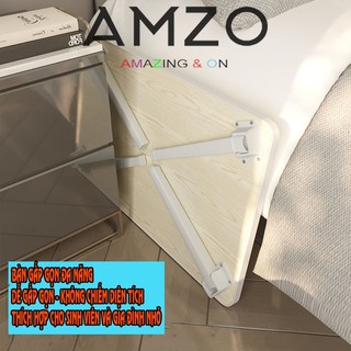 AMZO_BÀN HỌC GẤP GỌN MINI CHÂN NHỰA THÔNG MINH NGỒI BỆT ĐỂ GIƯỜNG XẾP GỌN