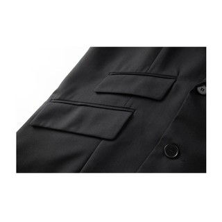 ÁO KHOÁC BlAZER NAM NỮ-ÁO KHOÁC VEST T-A-N THỜI TRANG UNISEX PHONG CÁCH HÀN QUỐC AV024 MÀU ĐEN