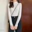 Áo len nữ kiểu dệt kim dài tay tăm cổ 3 phân len mềm mịn co dãn tôn dáng 5 màu basic hàng Quảng Châu cao cấp fizano
