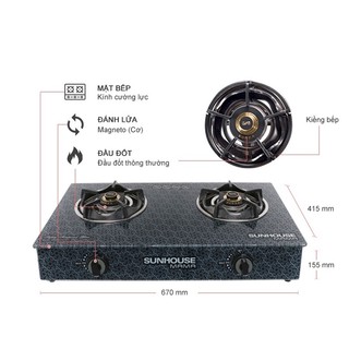 Bếp gas Sunhouse Mama MMBB0787MThàng trưng bày chính hãng 100% bảo hành 12 tháng