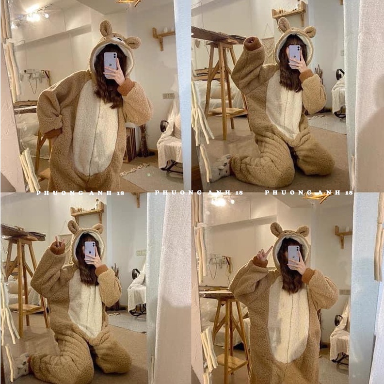 Bộ lông gấu liền thân CUTE