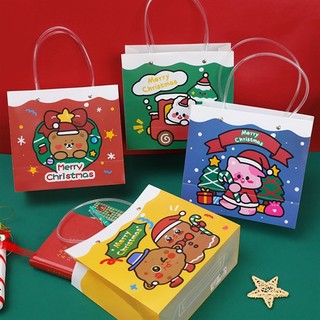 Túi Đựng Quà Noel Merry Christmas Mẫu Mới 21*19*9Cm - Thỏ Hồng VPP