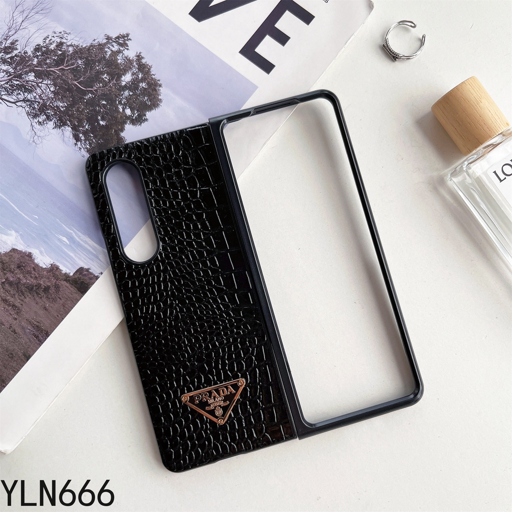 Ốp Điện Thoại Cao Cấp Sang Trọng Cho Samsung Galaxy Z Fold 6 5 4 3 2 Vải Ốp Điện Thoại Cổ Điển Cho Z Fold6 Vintage Thiết Kế Da Sang Trọng Gấp Lưng Chống Sốc Vỏ Điện Thoại Bảo Vệ