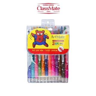 Bút Sáp Màu Vặn ARTMATE 12/18/24 Chiếc, Bút Sáp Màu Thiết Kế Ống Vặn Tiện Lợi, An Toàn CL-TC201/TC202/TC203