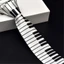 FUJIOU Bàn Phím Piano Cà Vạt Polyester Cổ Điển Cho Nam Váy Lạ Mắt Skinny Tie