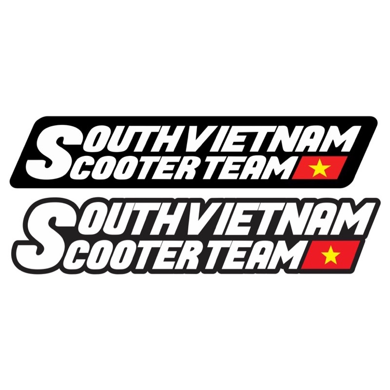 Tem SOUTH VIETNAM SCOOTER TEAM dán các loại xe Shopee Việt Nam