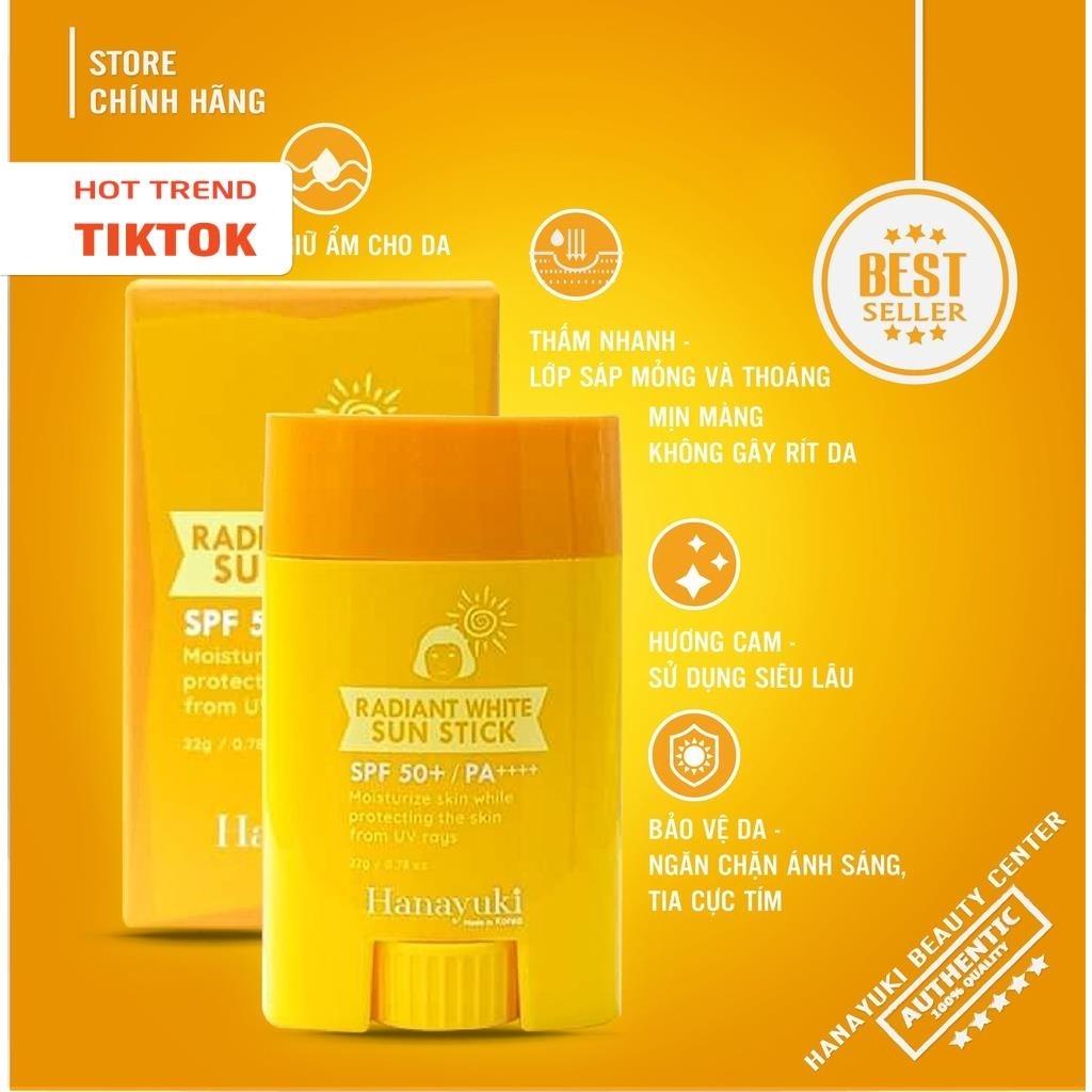 Ảnh Kem Chống Nắng Hanayuki Dưỡng Trắng Kiềm Dầu Nâng Tông SPF 50+/PA++++, Sáp Chống Nắng Bảo Vệ Da Hanayuki Chính Hãng 22g 4