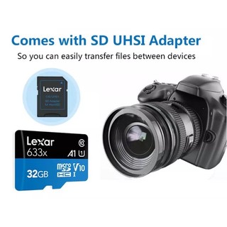 Thẻ nhớ chuyên dụng cho Camera MicroSD Lexar 633x 32GB/64GB/128GB 100MB/s - Bảo hành 5 năm 1 đổi 1