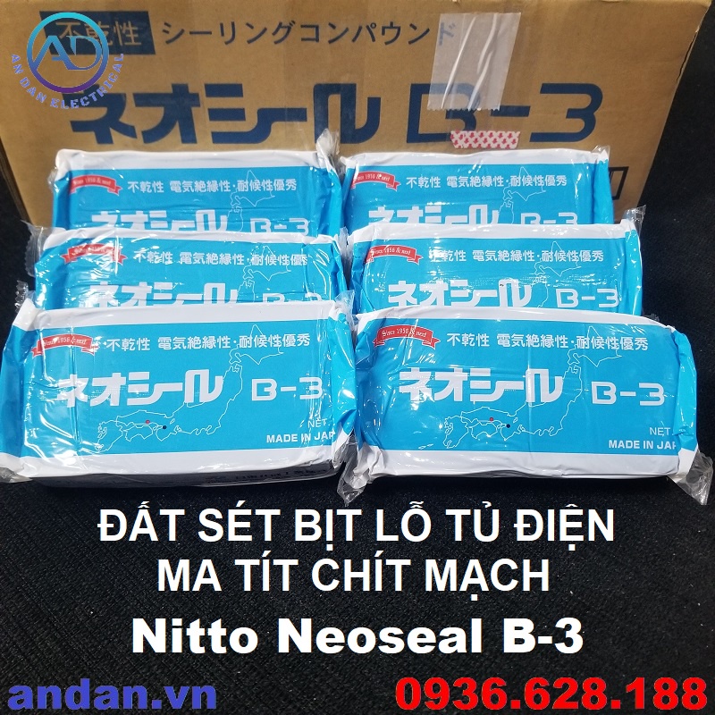 Đất Sét Bịt Lỗ Tủ điện Nitto Neoseal B3, Ma Tít Chít Mạch B-3, (đất Sét ...