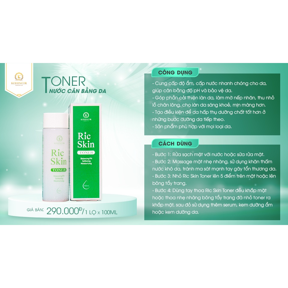 Ảnh Nước cân bằng da toner Ric Skin Kohinoor 100ml 1