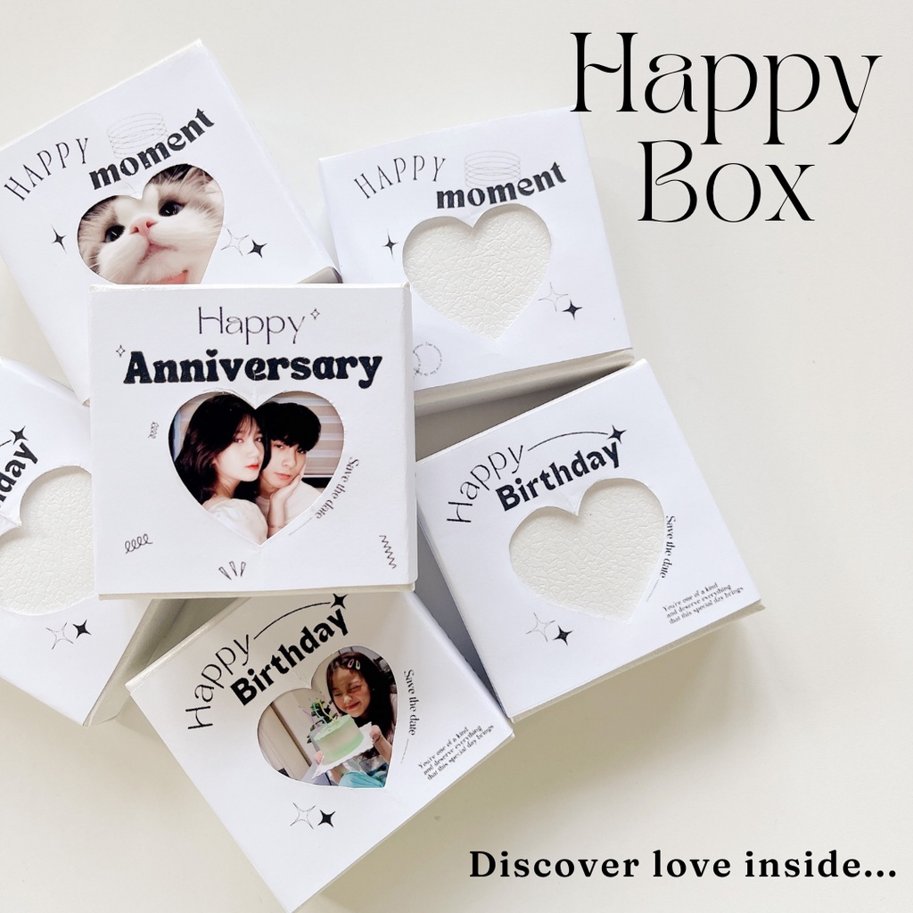 Hộp quà Love box kèm ảnh in theo yêu cầu