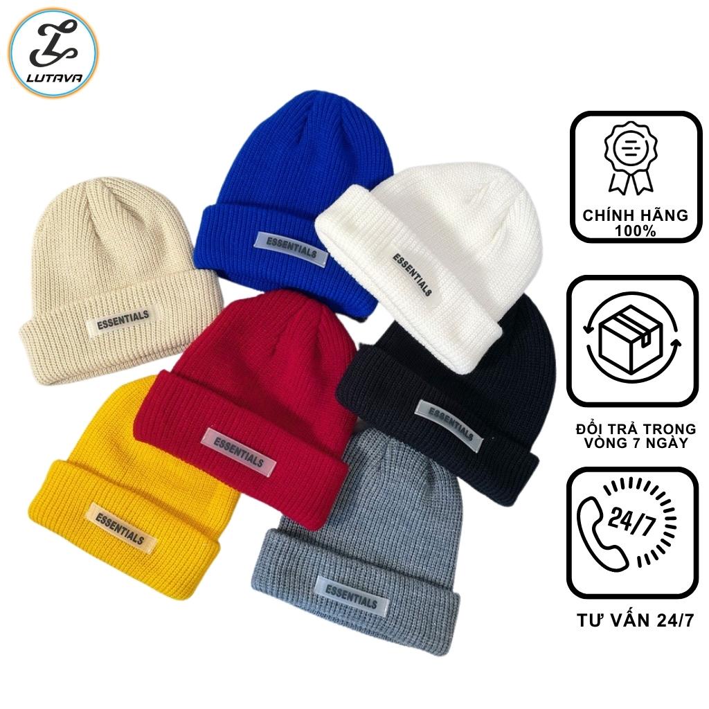 Nón Len Nam Nữ nhiều màu phong cách hip hop LUTAVA, Mũ len unisex dập ...