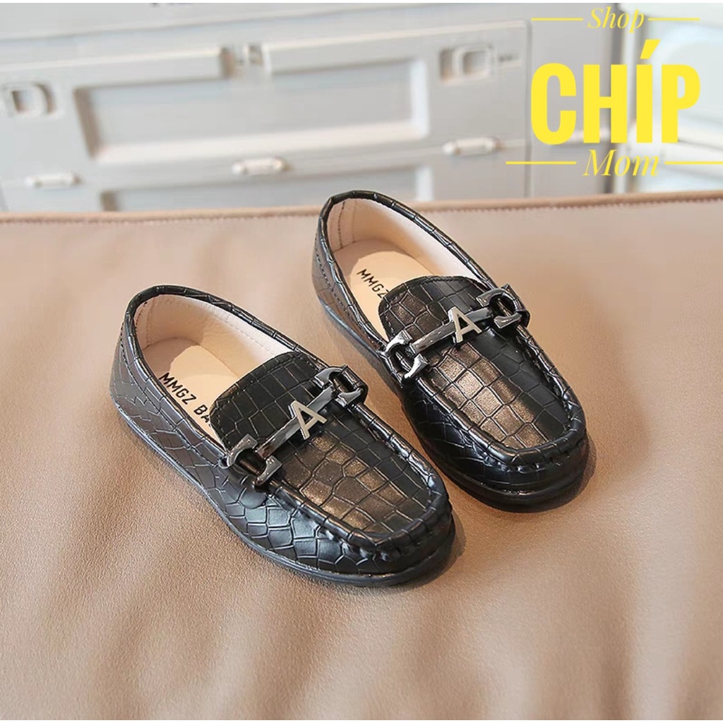 giày lười MOCA  có size đại cho bé dễ đi da PU mềm êm chân đế chống trượt thời trang mẫu mới nhất nắm MG baby V791