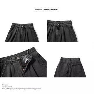 Quần Short Jeans Ống Rộng Màu Loang Năng Động, Quần Bò Lửng Thời Trang Unisex, Đùi Ngắn Style Hàn Quốc