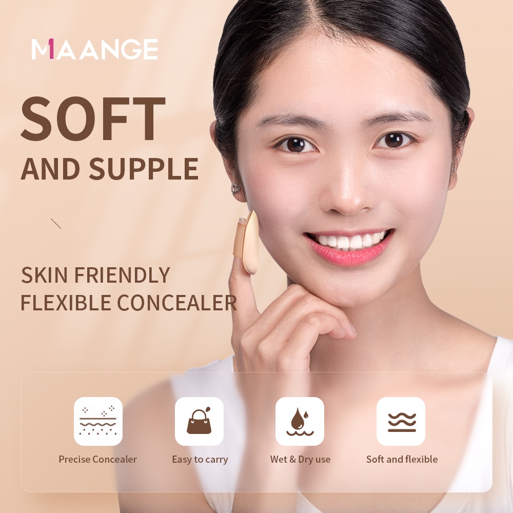 10 miếng mút trang điểm MAANGE hình ngón tay cỡ nhỏ an toàn tiện dụng 51104