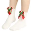 OXXGGKAO Nữ Giáng Sinh Mùa Đông Ấm Áp Tất Ngủ Vớ Với Nơ Pompom Dễ Thương
