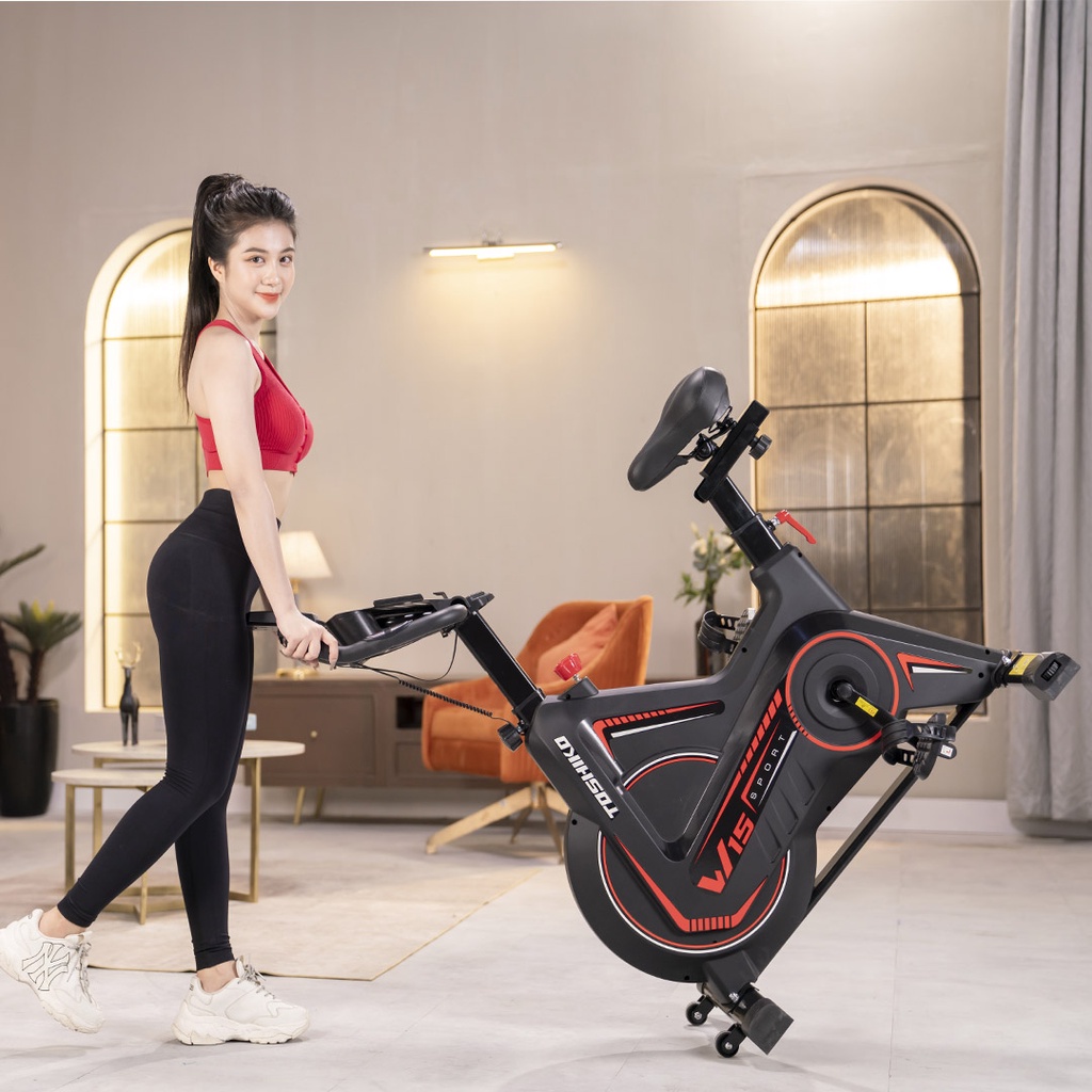 Xe đạp tập thể dục tại nhà Toshiko W15, khung xe thép chống rỉ, phanh từ êm ái không gây ồn | BigBuy360 - bigbuy360.vn