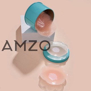 AMZO_HỘP 5 CẶP DÁN NGỰC SILICON AMZO HÌNH HOA MÀU DA SIÊU CHẮC