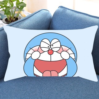 Vỏ gối Doremon in 1 mặt, polyester hình chữ nhật, trang trí phòng ngủ/sofa, không kèm ruột