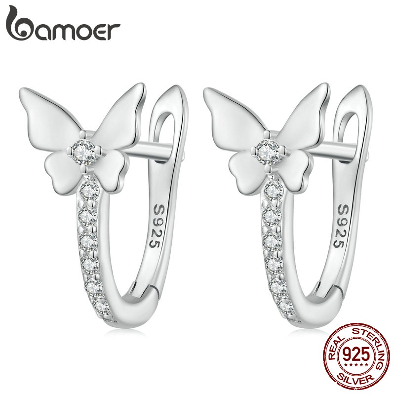 Bamoer Bông Tai Kiểu Kẹp Hình Bướm Đơn Giản Thời Trang Cho Nữ