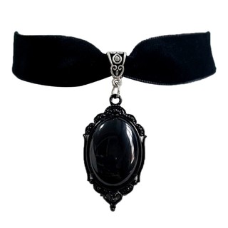 Marset Gothic Đỏ Đen Pha Lê Mặt Dây Chuyền Vòng Cổ Punk Nhung Dây Chuyền Cho Bé Gái Thay Thế Nữ Huyền Bí Ngọc