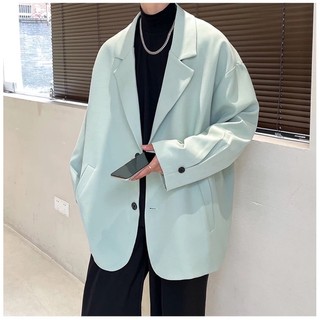 ÁO KHOÁC BlAZER NAM NỮ-ÁO KHOÁC VEST T-A-N THỜI TRANG UNISEX PHONG CÁCH HÀN QUỐC AV021 MÀU XANH VÀ XÁM
