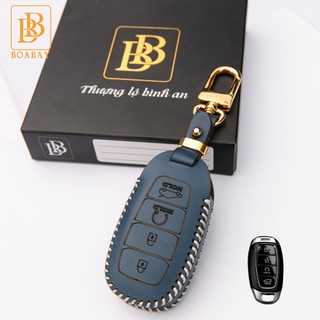 Bao Da Chìa Khóa Ô TÔ HYUNDAI Accent 21-24, Elantra 2022 -2024(4 nút) Da Bò Thật Cao cấp Bảo hành 2 năm về da
