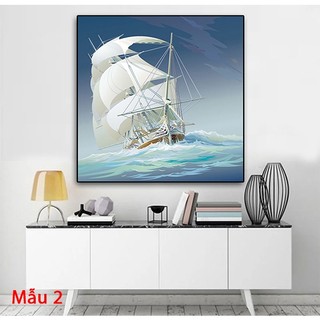 Tranh Treo Tường Mừng Khai Trương - Thuận Buồm Xuôi Gió Laminate Tráng Gương