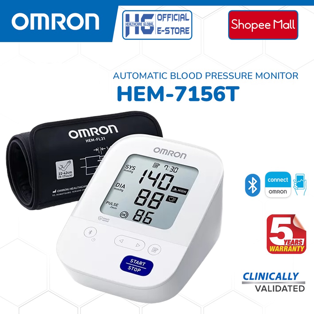 Ảnh Máy Đo Huyết Áp Bắp Tay Kết Nối Bluetooth OMRON HEM-7156T | Cho Kết Quả Chính Xác Như Đo Tại Phòng Khám , Bệnh Viện 1