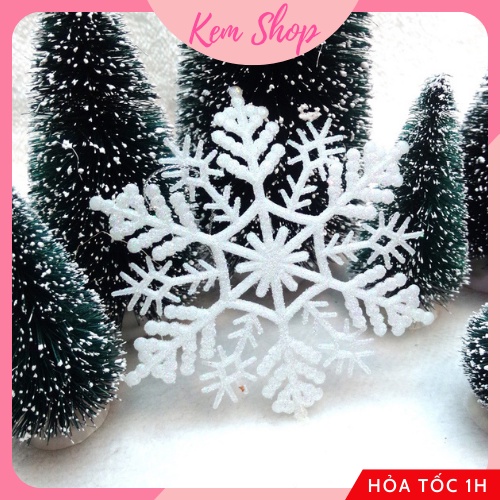 Hoa tuyết, bông tuyết, quả thông trang trí cây thông Noel Giáng sinh Christmas - Kem Shop K223