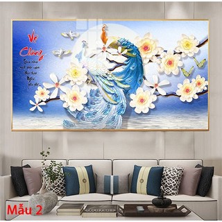 Tranh Treo Tường Chữ Thư Pháp - Tranh Treo Phòng Khách Laminate Tráng Gương