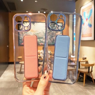 Ốp Mềm Từ Tính Trong Suốt Sang Trọng Cho iPhone 15 ProMax 14 13 12 11 Pro Max 13 Pro 14 15 Plus Vỏ Chống Sốc Có Chân Đế T08