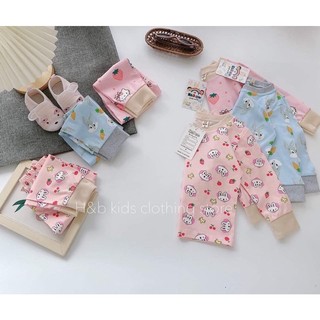 [7-18kg] Bộ dài tay cho bé vải cotton zip Hàn siêu xinh - quần áo trẻ em