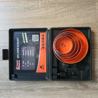 Bộ mũi khoan khoét lỗ thạch cao, lỗ gỗ hãng Kapusi 8 chi tiết (K-3681) và 16chi tiết (K-3683)